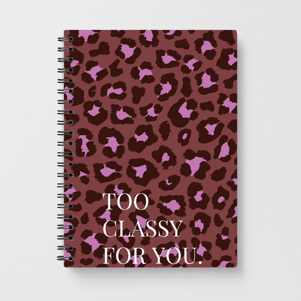 Too Classy Cheetah Print Notebook