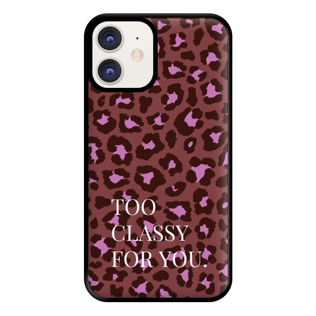 Too Classy Cheetah Print Phone Case for iPhone 11