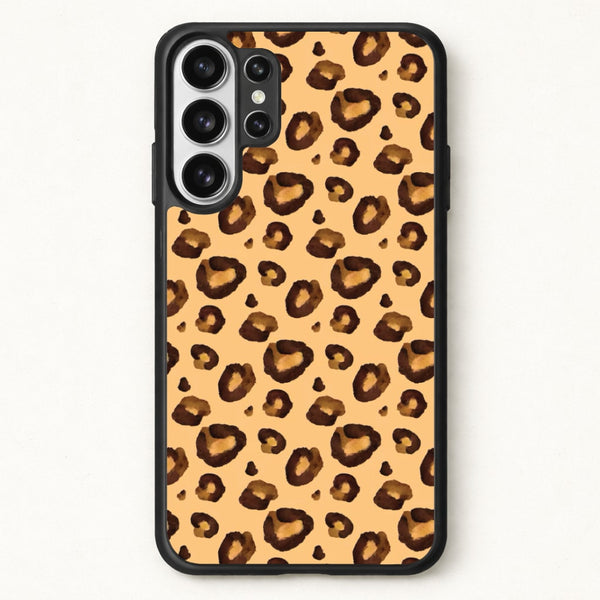 Watercolour Cheetah Print Phone Case for Galaxy S26 Ultra