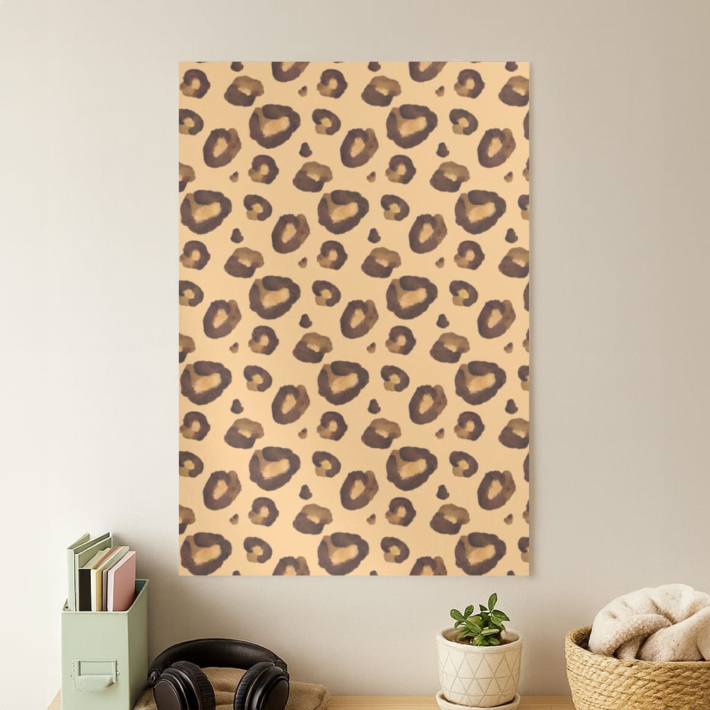 Watercolour Cheetah Print Poster