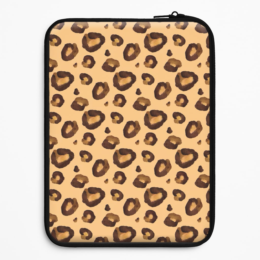 Watercolour Cheetah Print Laptop Sleeve
