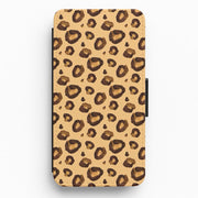 Watercolour Cheetah Print Flip / Wallet Phone Case 1