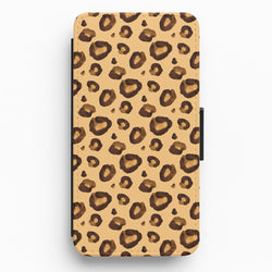 Watercolour Cheetah Print Flip / Wallet Phone Case
