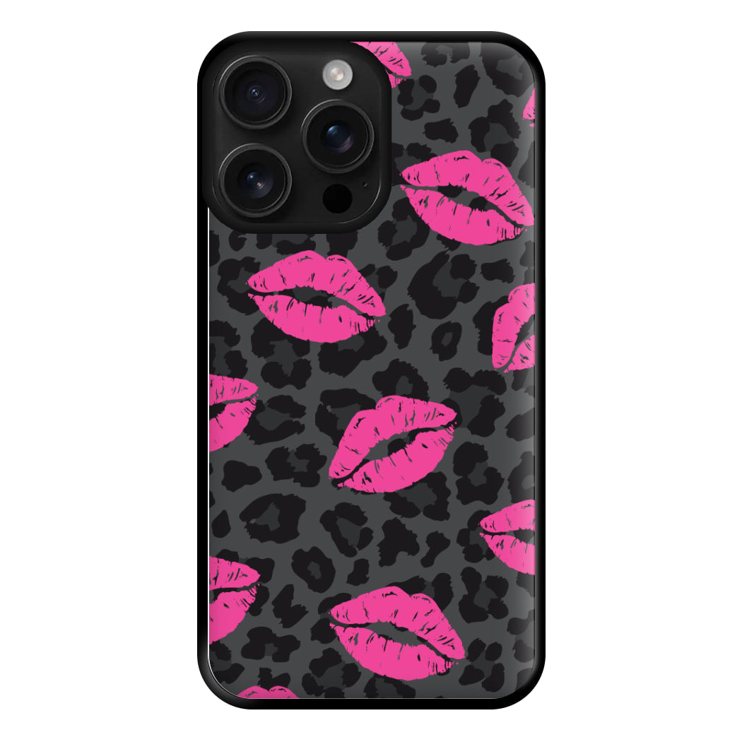 Pink Lipstick Cheetah Print Phone Case