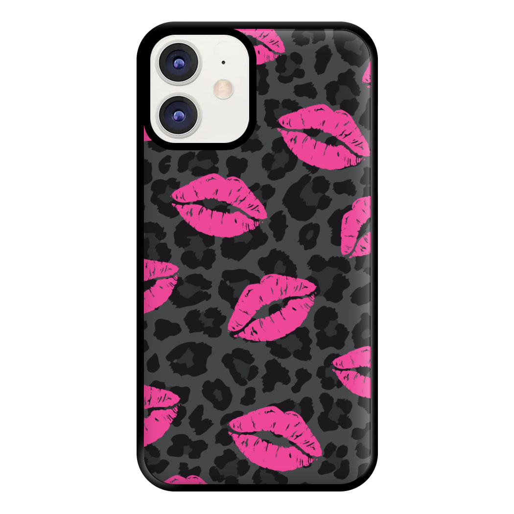 Pink Lipstick Cheetah Print Phone Case for iPhone 11