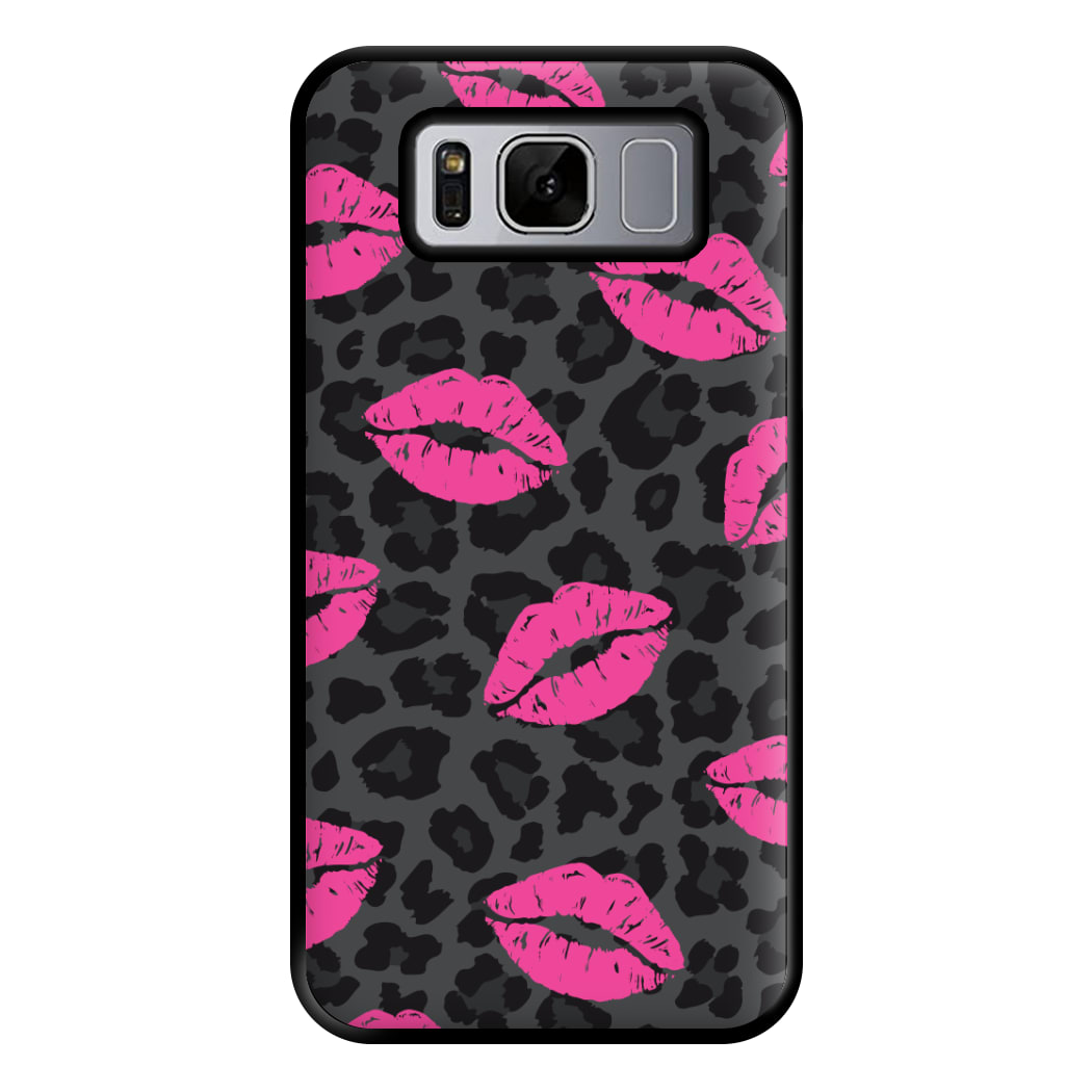 Pink Lipstick Cheetah Print Phone Case for Galaxy S8 Plus