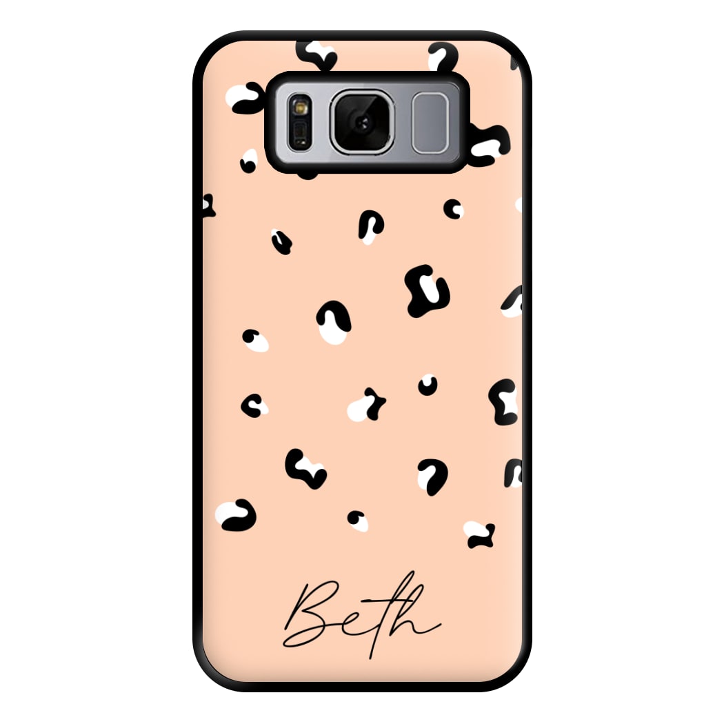 Personalised Name Cheetah Print Phone Case for Galaxy S8 Plus