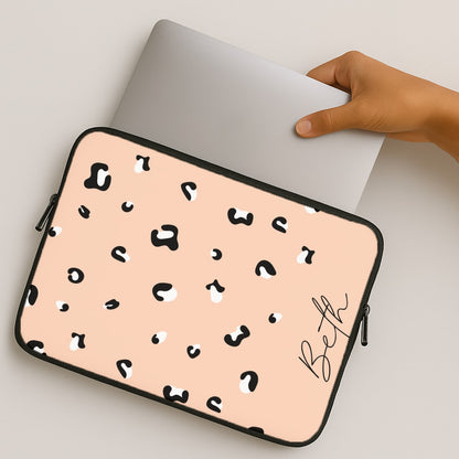 Personalised Name Cheetah Print MacBook Case