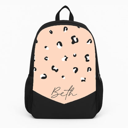 Personalised Name Cheetah Print Backpack