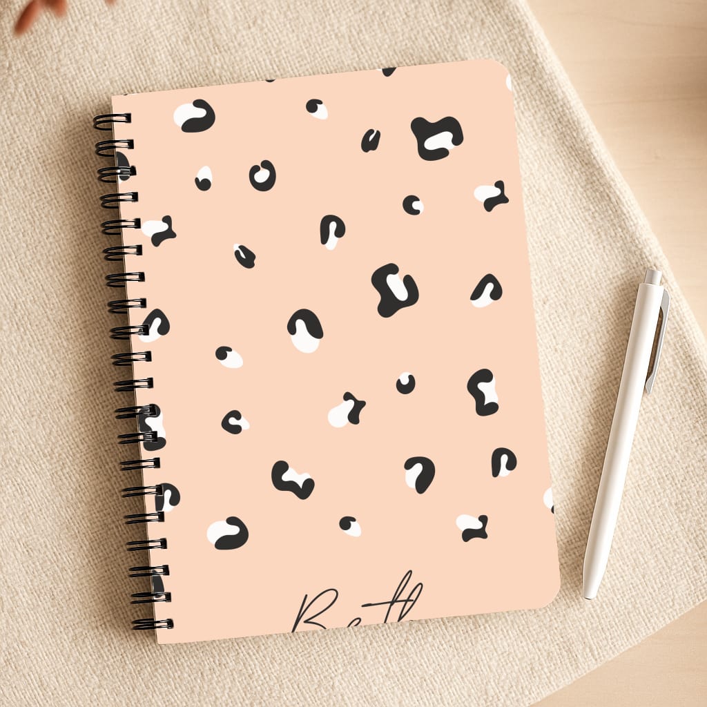 Personalised Name Cheetah Print Notepad