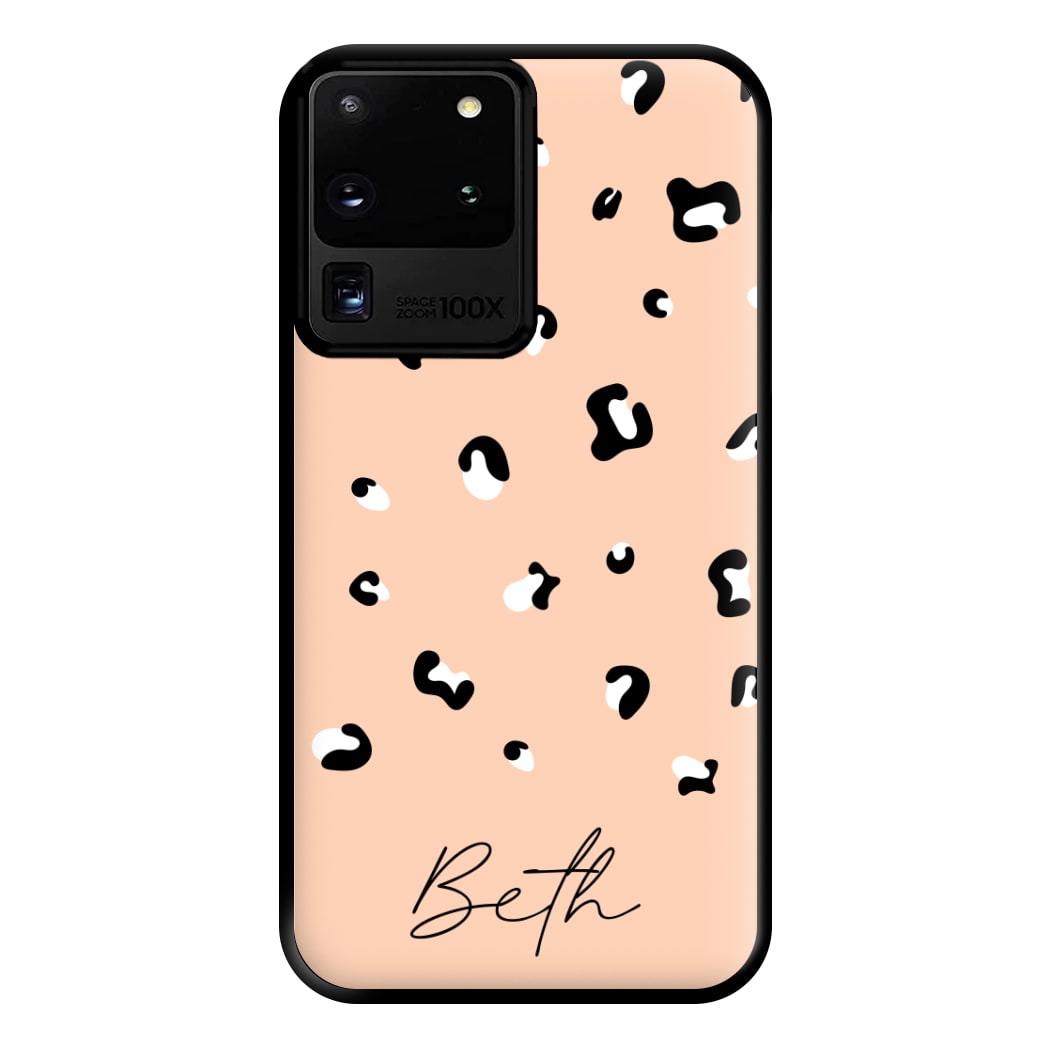Personalised Name Cheetah Print Phone Case for Galaxy S20 Ultra