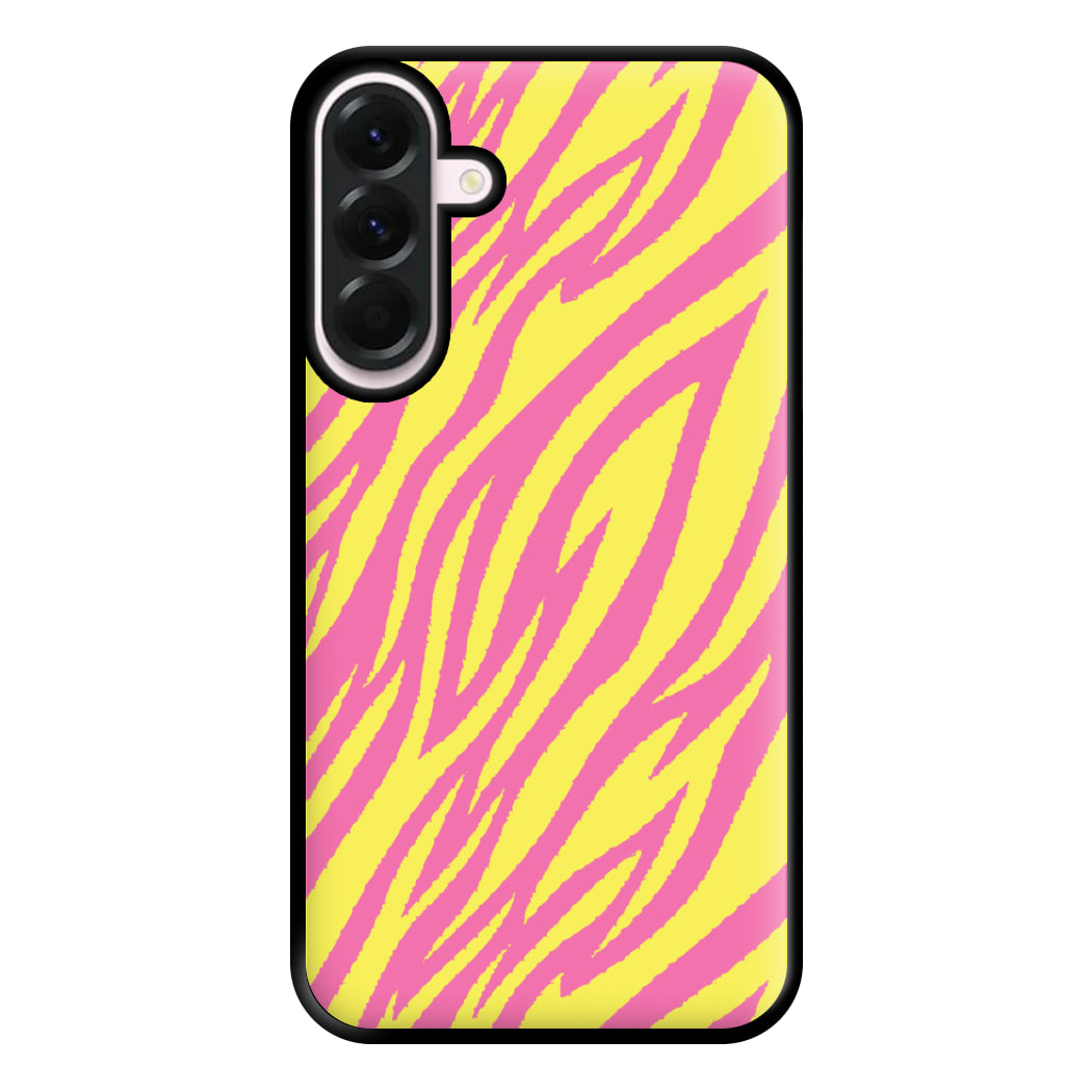 Neon Zebra Print Phone Case for Galaxy A36