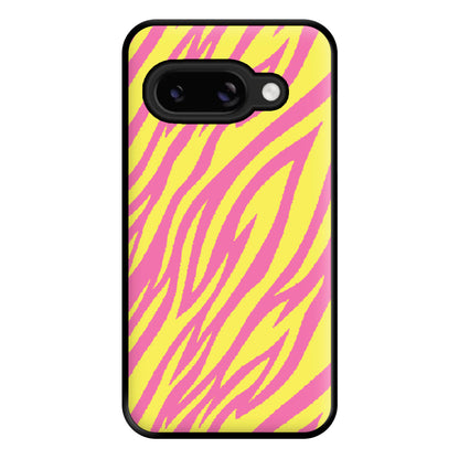Neon Zebra Print Phone Case for Google Pixel 8a