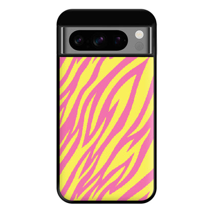 Neon Zebra Print Phone Case for Google Pixel 8 Pro