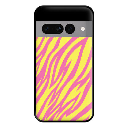 Neon Zebra Print Phone Case for Google Pixel 7 Pro