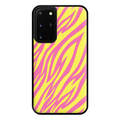 Neon Zebra Print Phone Case for Galaxy S20 Plus