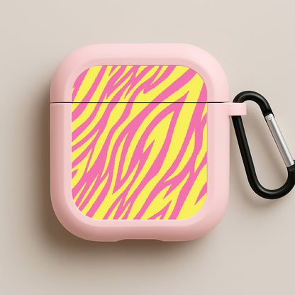 Neon Zebra Print Pink AirPods Case