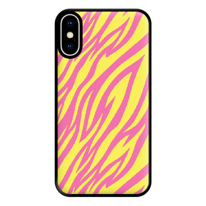 Neon Zebra Print Phone Case for iPhone XS Max
