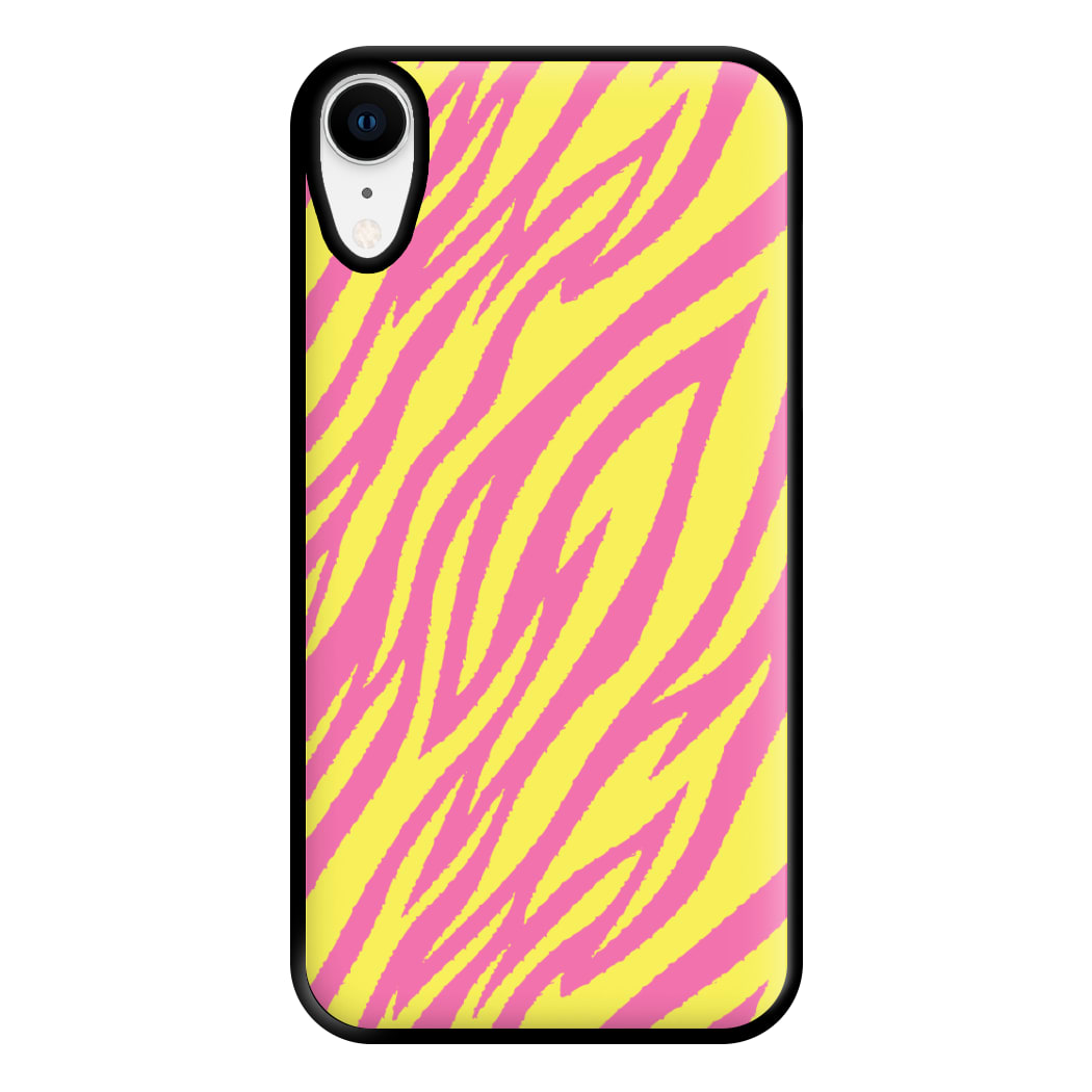 Neon Zebra Print Phone Case for iPhone XR