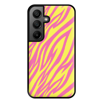 Neon Zebra Print Phone Case for Galaxy A56