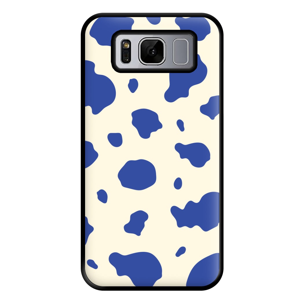Blue Cow Print Phone Case for Galaxy S8 Plus
