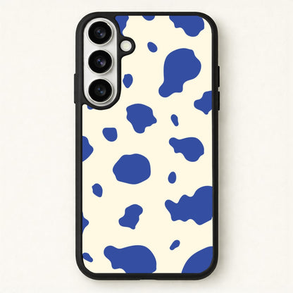 Blue Cow Print Phone Case for Galaxy S26