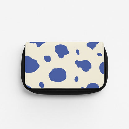 Blue Cow Print Pencil Case
