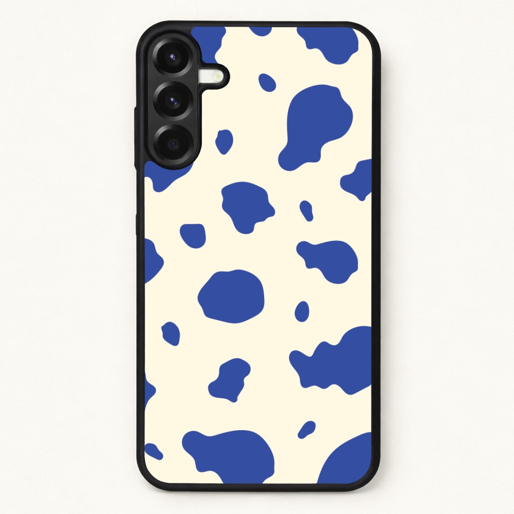 Blue Cow Print Phone Case for Galaxy A17