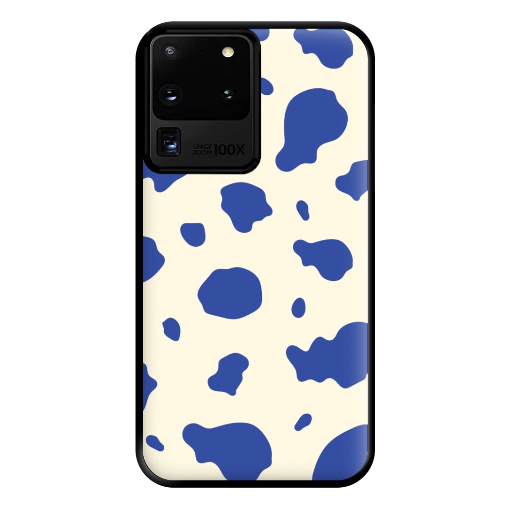 Blue Cow Print Phone Case for Galaxy S20 Ultra