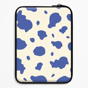 Blue Cow Print Laptop Sleeve 1