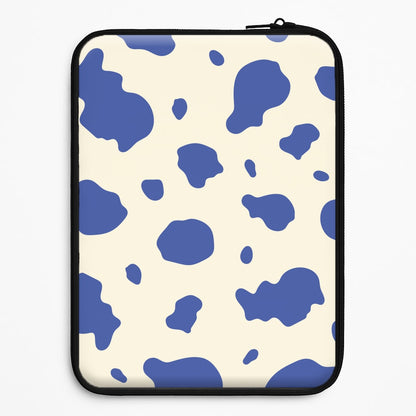 Blue Cow Print Universal Laptop Sleeve