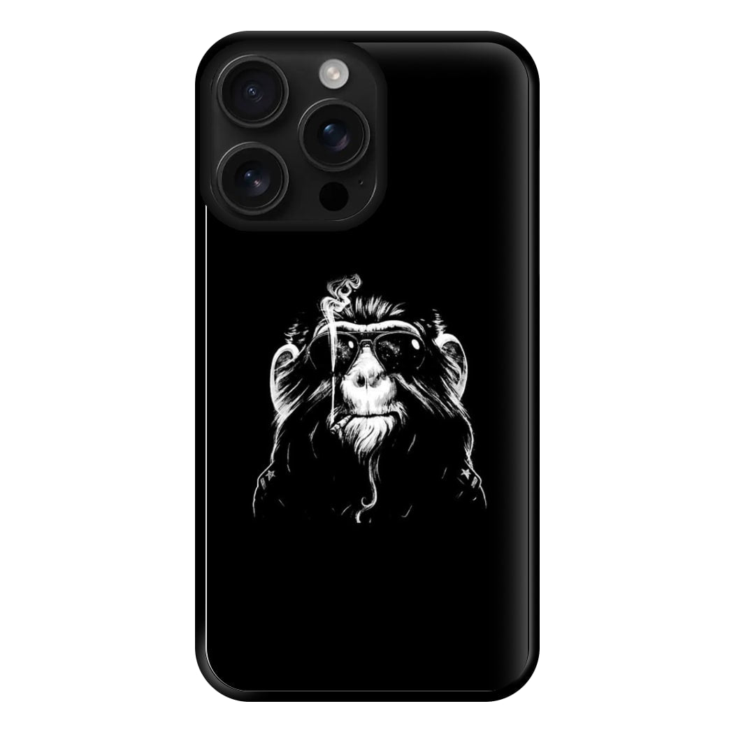 Smoking Monkey Phone Case for iPhone 16 Pro Max