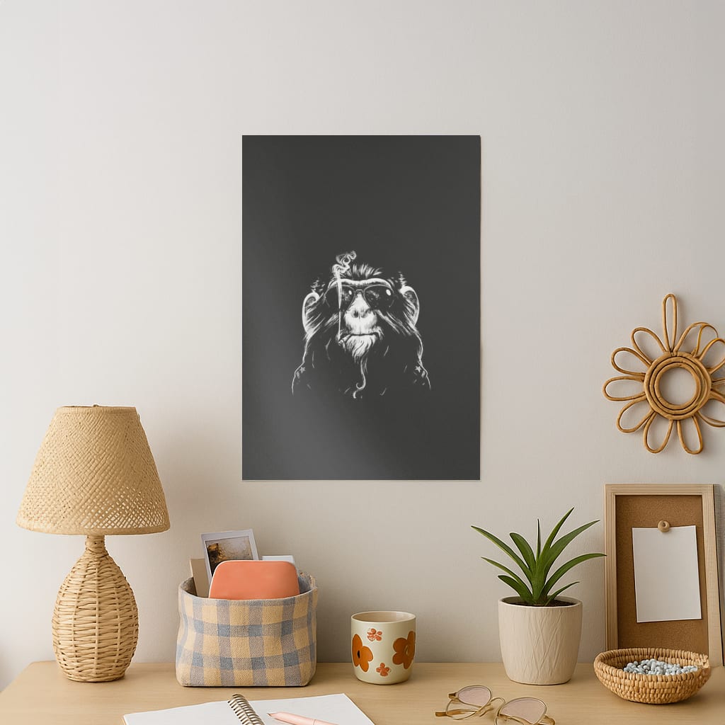 Smoking Monkey Art Print