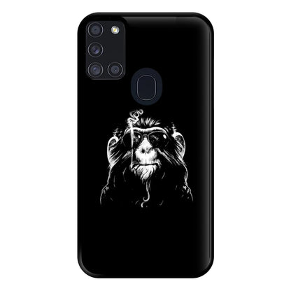 Smoking Monkey Phone Case for Galaxy A21s