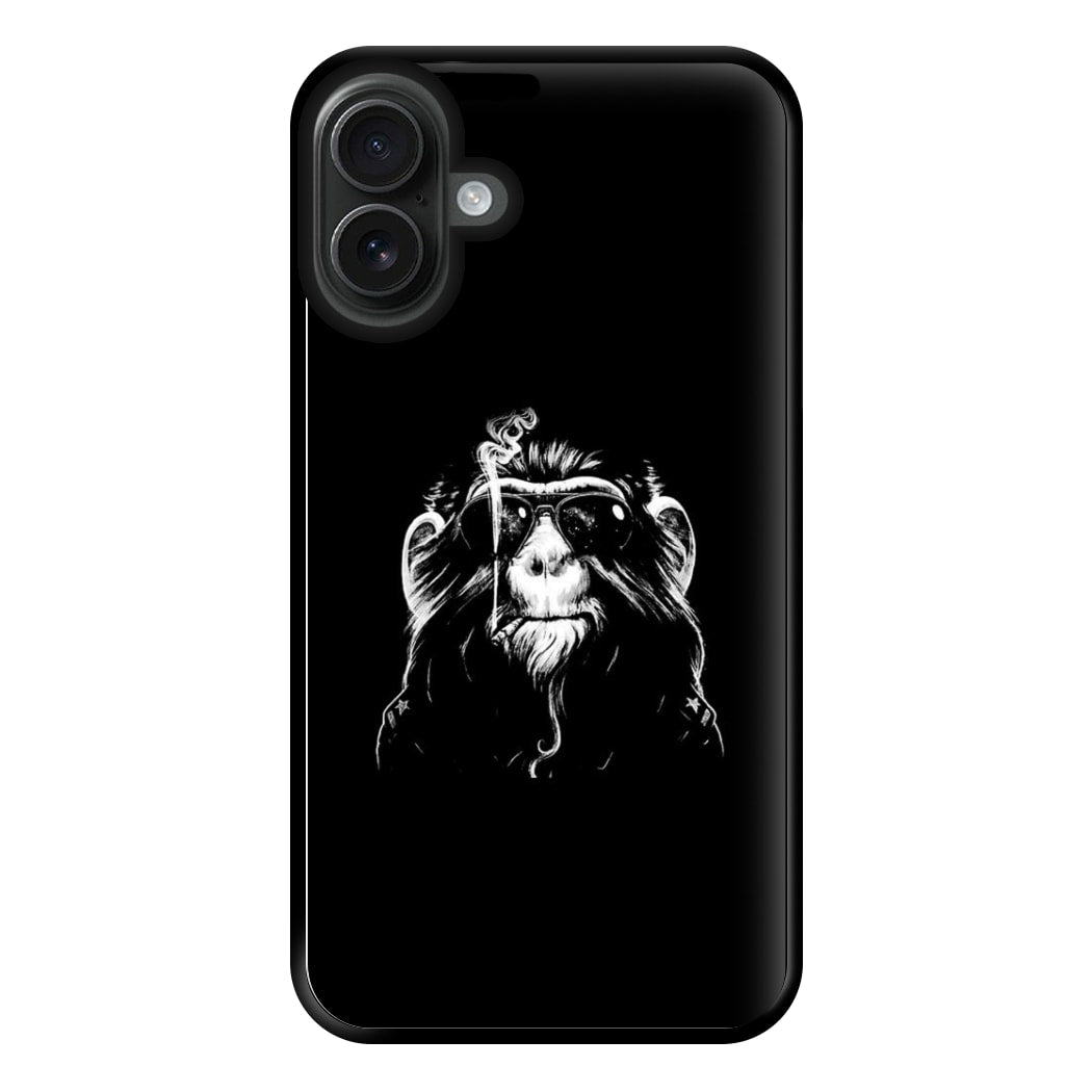 Smoking Monkey Phone Case for iPhone 16 Plus