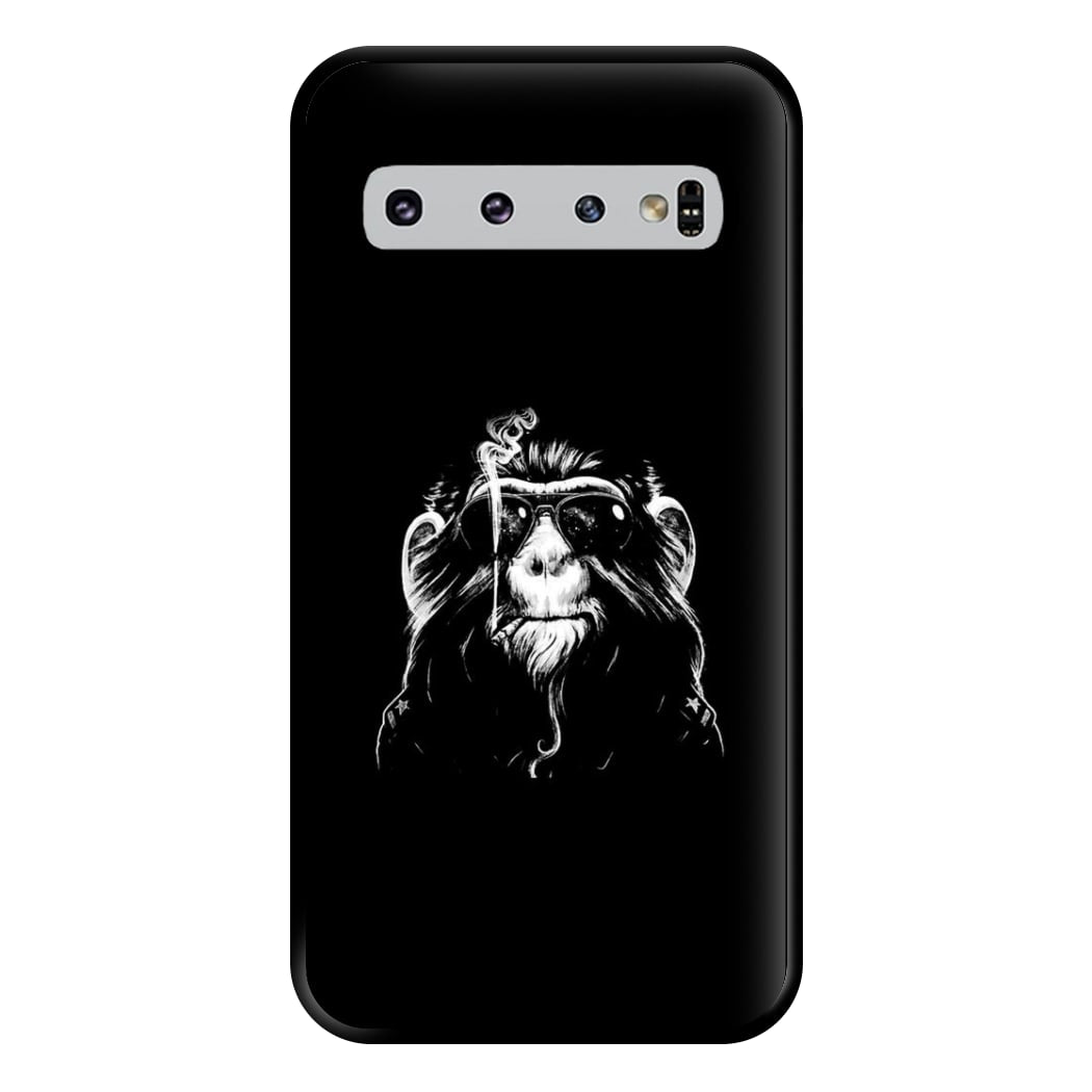 Smoking Monkey Phone Case for Galaxy S10 Plus