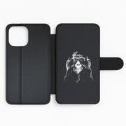 Smoking Monkey Flip Wallet Phone Case 2