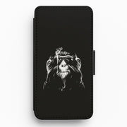 Smoking Monkey Flip Wallet Phone Case 1