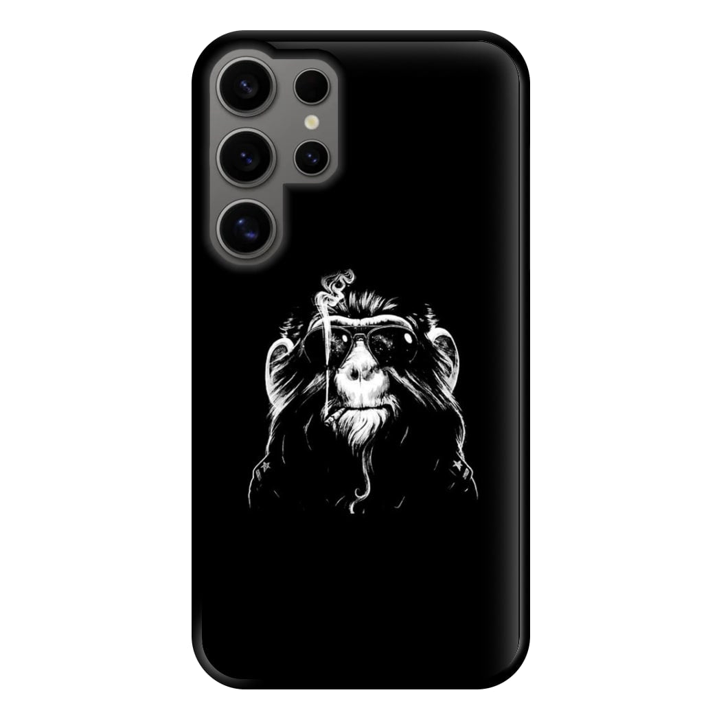 Smoking Monkey Phone Case for Galaxy S24 Ultra