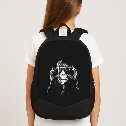 Smoking Monkey Large School Bag
