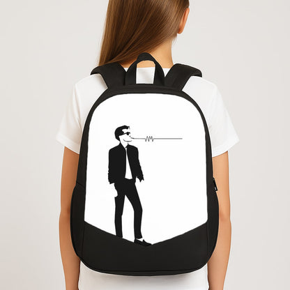 A Monkeys Silhouette School Bag