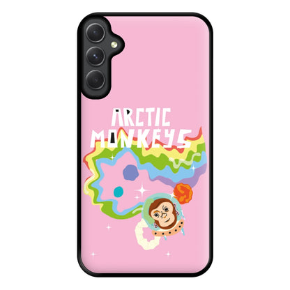 A Monkeys - Pink Phone Case for Galaxy A34