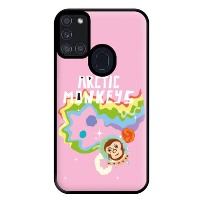 A Monkeys - Pink Phone Case for Galaxy A21s