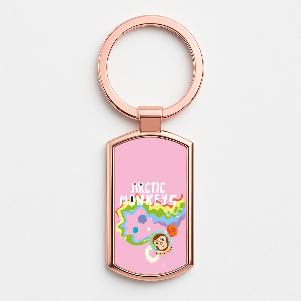 A Monkeys - Pink Rose Gold Keyring