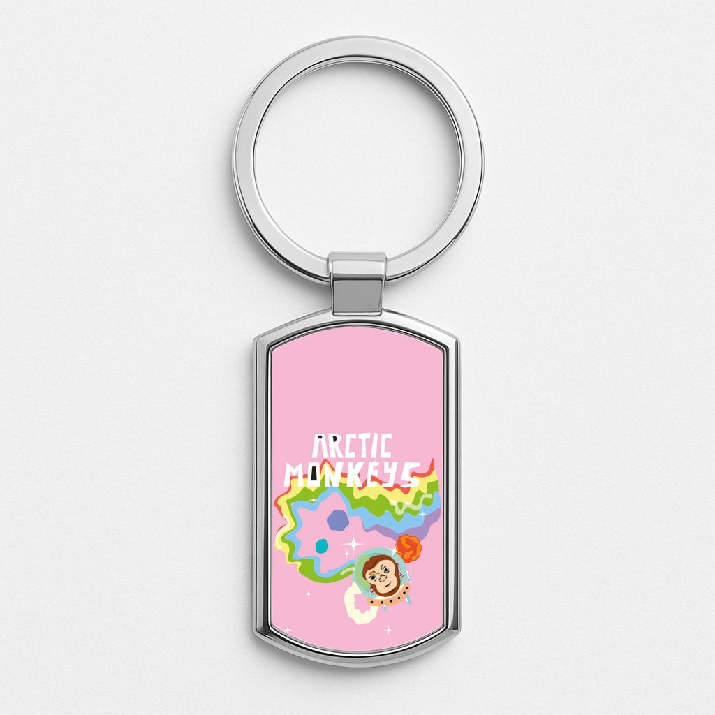 A Monkeys - Pink Silver Keyring