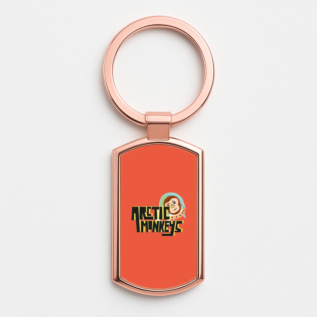 Space Monkey Rose Gold Keyring