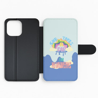 She takes a dip in my daydreams Flip Phone Case
