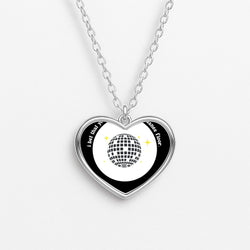 I bet that you look good on the dance floor Heart Necklace