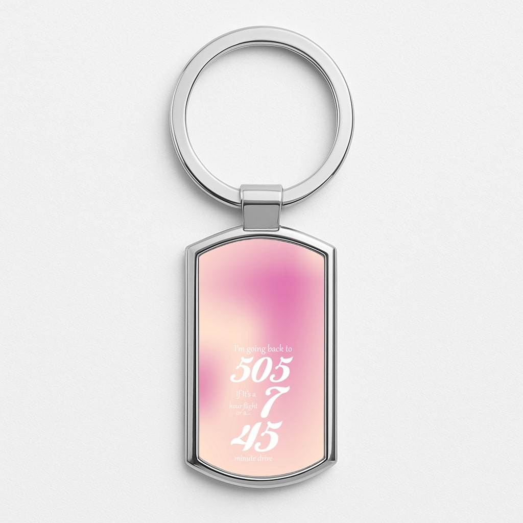 I'm Going Back To 505 - Arctic Monkeys Silver Keyring