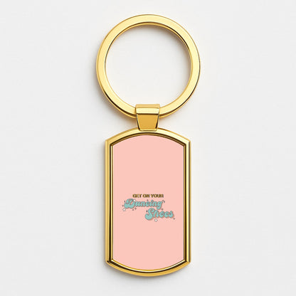 Get On Your Dancing Shoes Gold Keyring